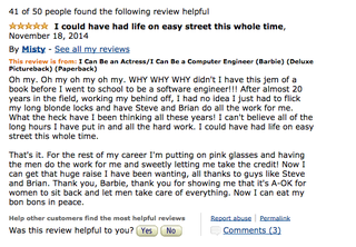 Illustration for article titled The Internet's Best Responses to Computer Engineer Barbie